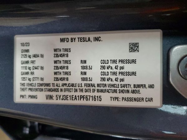 2023 TESLA MODEL 3