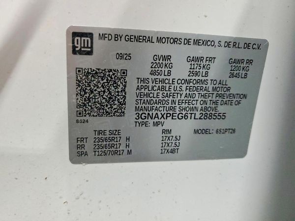 2026 CHEVROLET EQUINOX 2LT — VINS