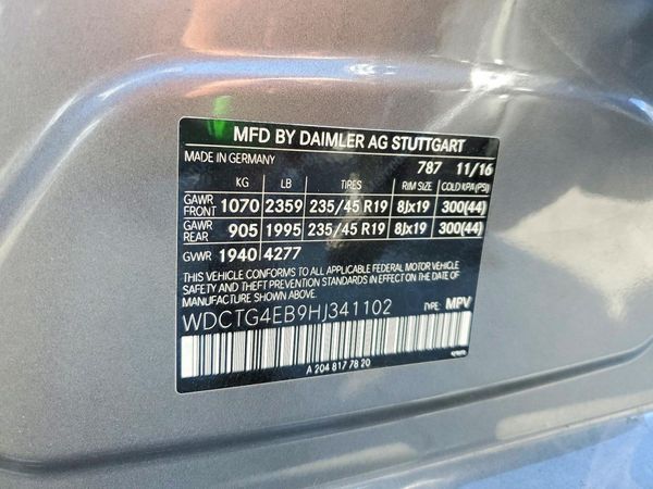 2017 MERCEDES-BENZ GLA GLA250