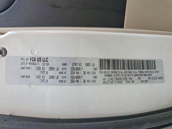 2019 CHRYSLER PACIFICA
