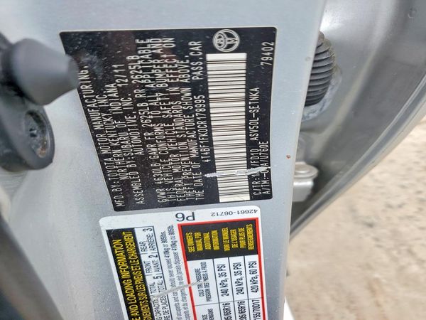 2012 TOYOTA CAMRY