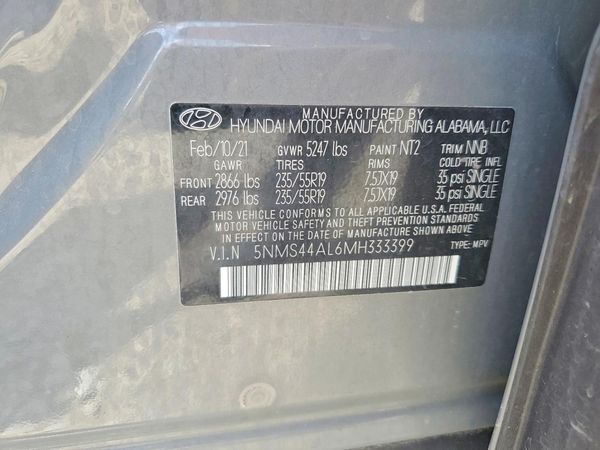 2021 HYUNDAI SANTA FE Limited