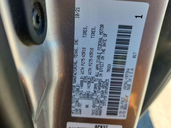 2021 TOYOTA TUNDRA SR5 grade