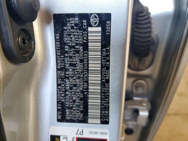 2015 TOYOTA CAMRY