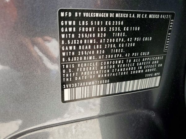 2021 VOLKSWAGEN TIGUAN