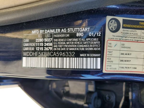 2012 MERCEDES-BENZ E E350