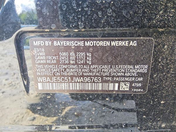 2018 BMW 540