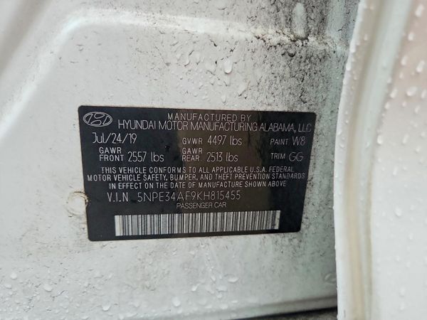 2019 HYUNDAI SONATA