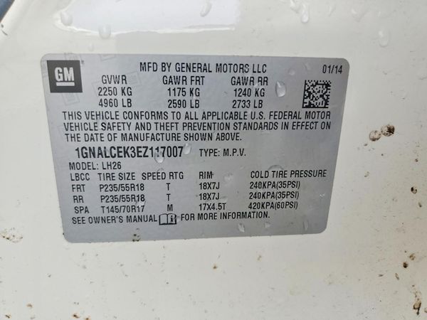 2014 CHEVROLET EQUINOX 2LT