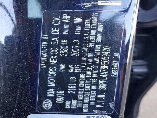 2017 KIA FORTE LX Popular, S