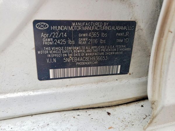 2014 HYUNDAI SONATA