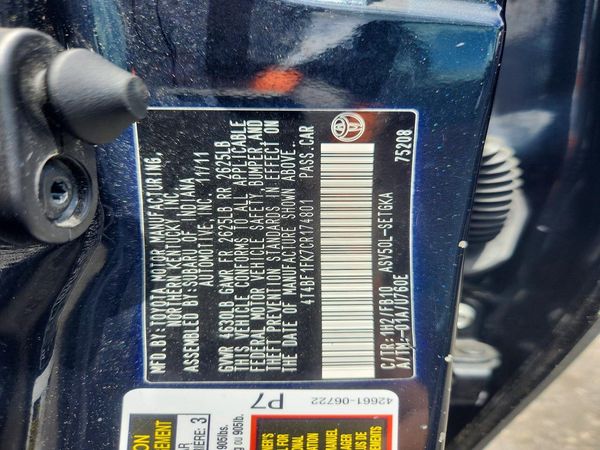 2012 TOYOTA CAMRY