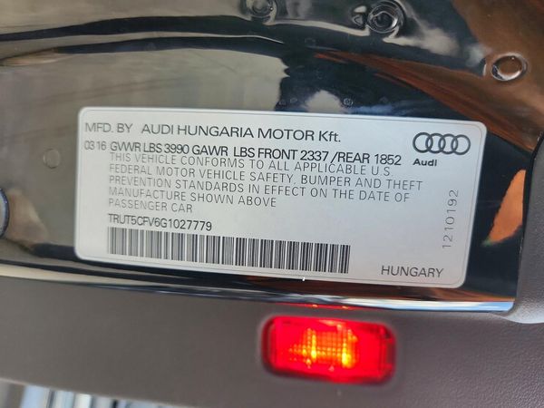2016 AUDI TT quattro
