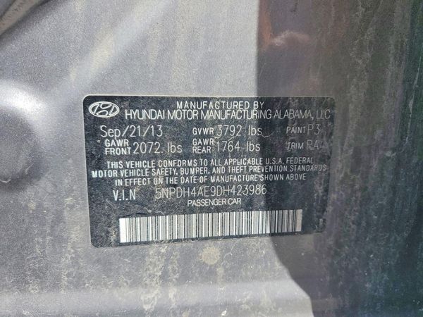 2013 HYUNDAI ELANTRA — VINS