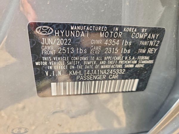 2022 HYUNDAI SONATA