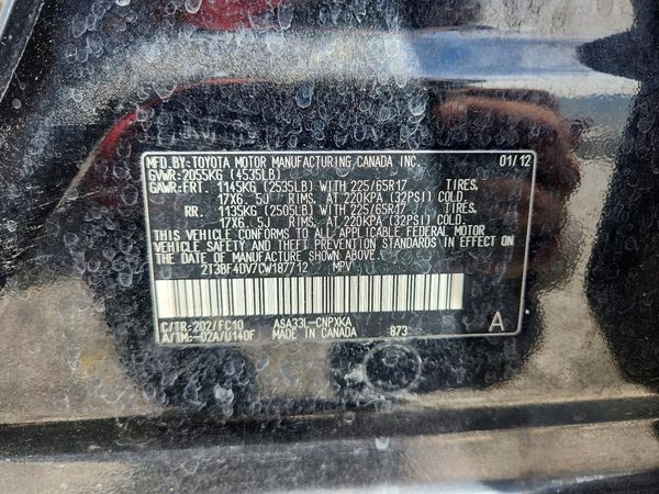 2012 TOYOTA RAV4 Standard