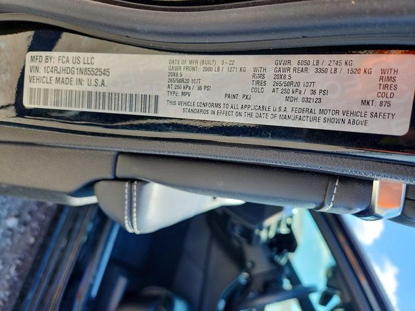 2022 JEEP GRAND CHEROKEE Overland