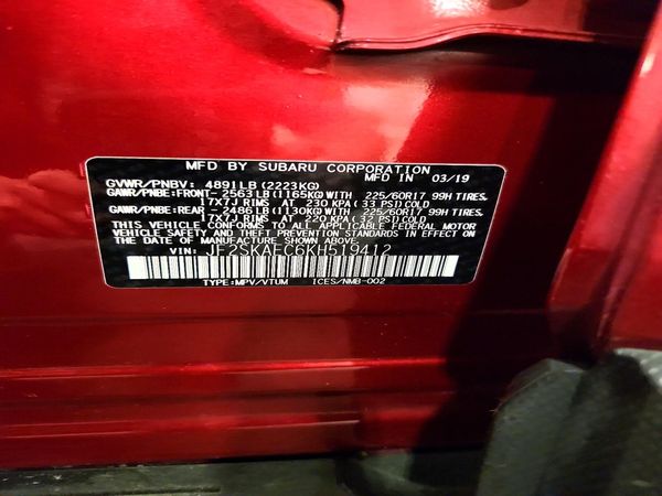 2019 SUBARU FORESTER
