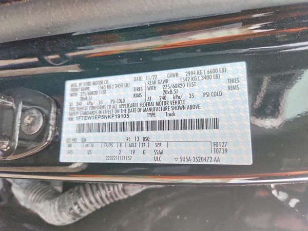2022 FORD F150 SuperCrew