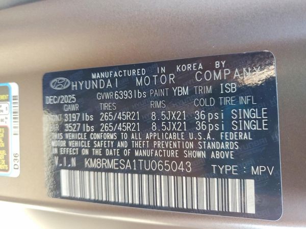 2026 HYUNDAI PALISADE Calligraphy