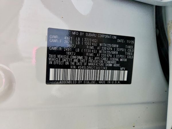 2026 SUBARU FORESTER Limited — VINS