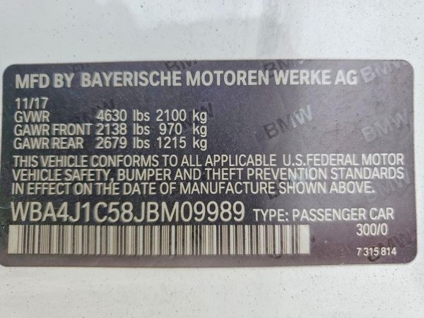 2018 BMW 430I