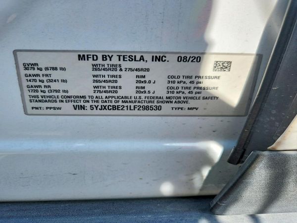 2020 TESLA MODEL X