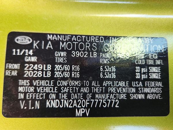 2015 KIA SOUL GL(Middle-low grade)
