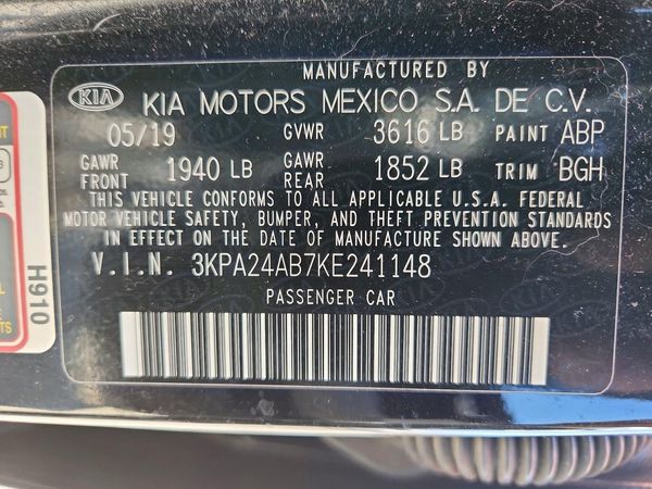 2019 KIA RIO LX, S