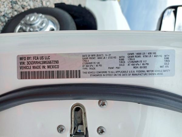 2021 RAM 3500 BIG HORN CREW CAB 4X4