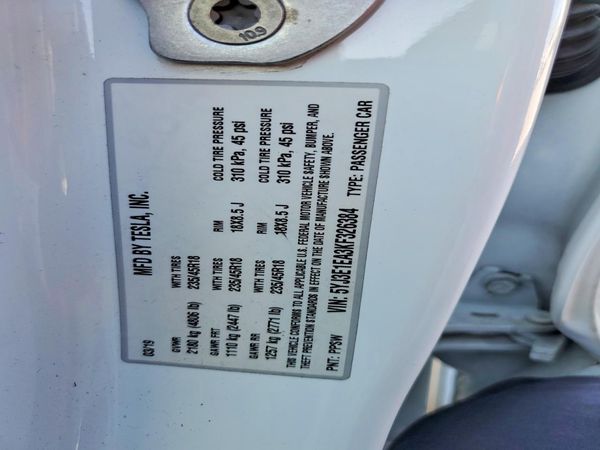 2019 TESLA MODEL 3