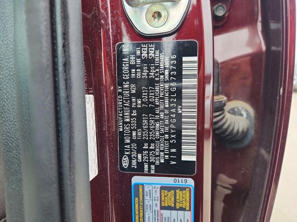 2020 KIA SORENTO L, LX, S