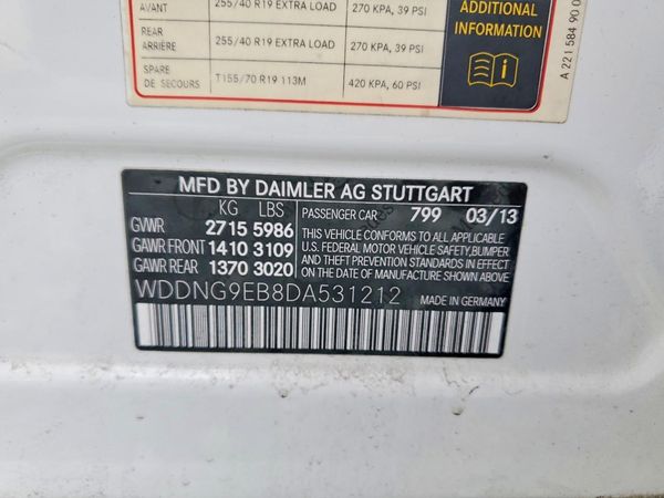 2013 MERCEDES-BENZ S
