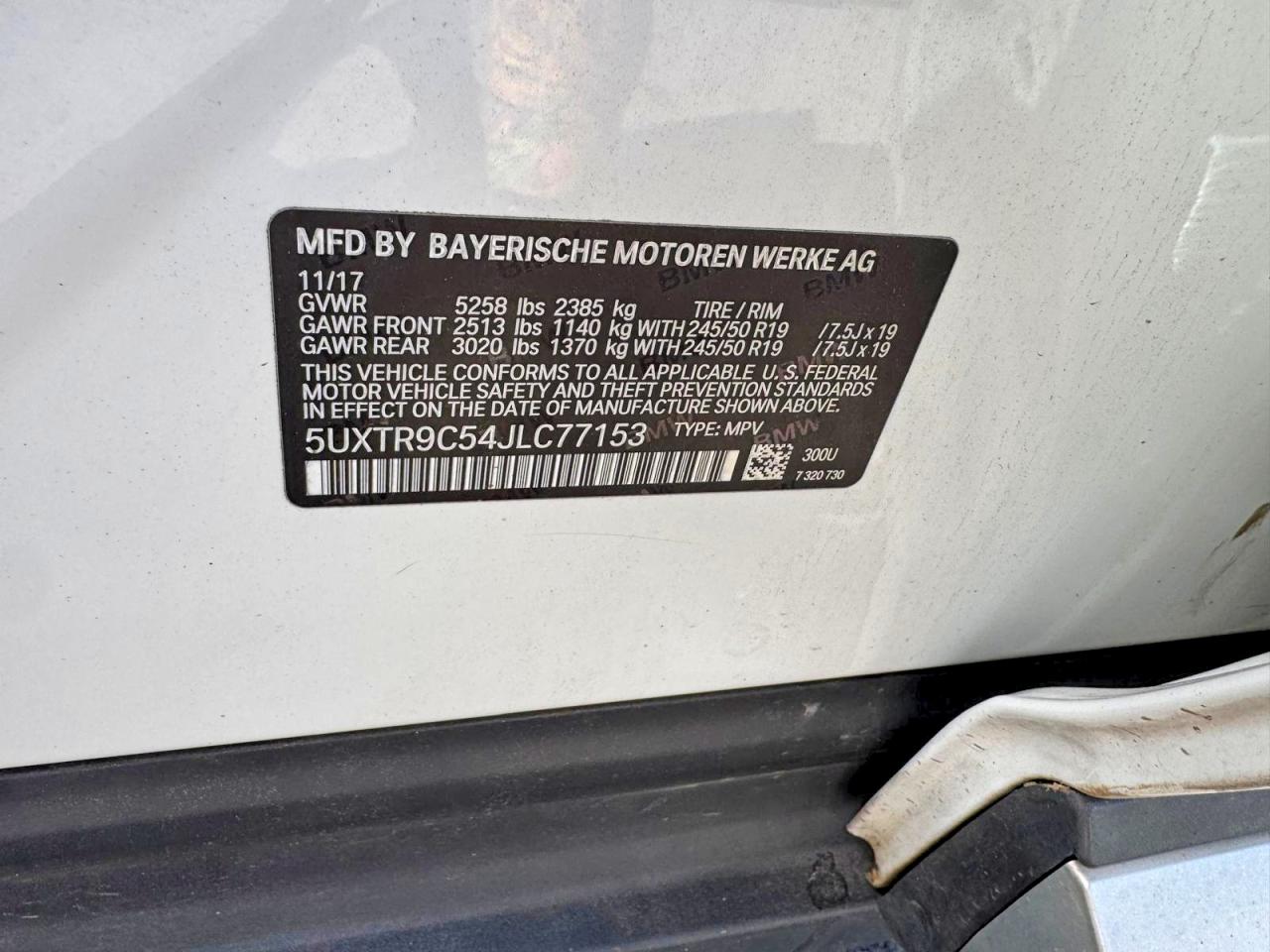 2018 BMW X3 sDrive30i