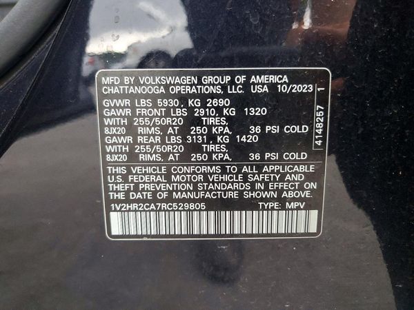 2024 VOLKSWAGEN ATLAS 4Motion SE