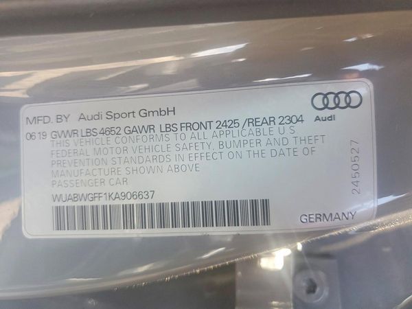 2019 AUDI RS3