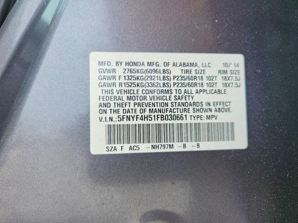 2015 HONDA PILOT EX-L