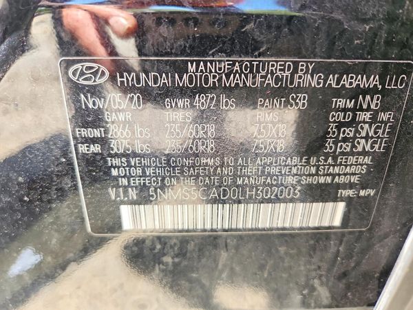 2020 HYUNDAI SANTA FE Limited
