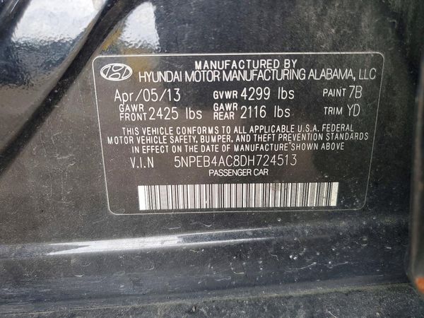 2013 HYUNDAI SONATA