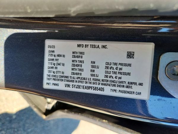 2023 TESLA MODEL 3
