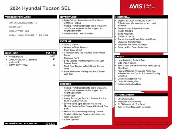 2024 HYUNDAI TUCSON SEL