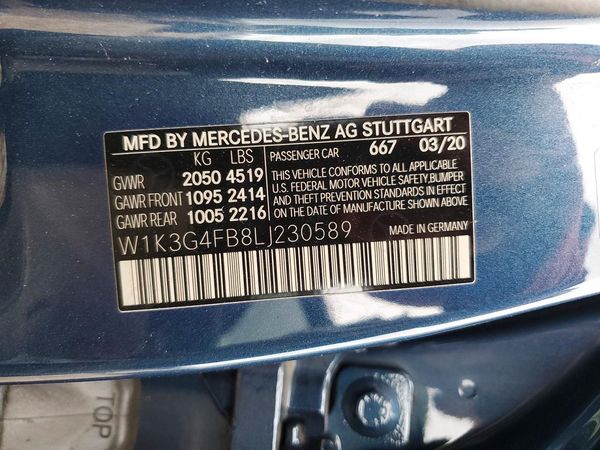 2020 MERCEDES-BENZ A A220-4M