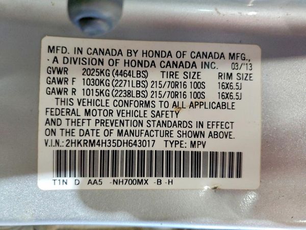 2013 HONDA CRV LX