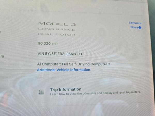 2020 TESLA MODEL 3