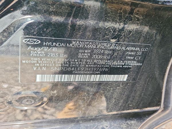 2018 HYUNDAI ELANTRA