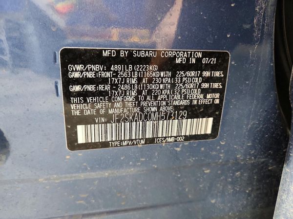 2021 SUBARU FORESTER Base