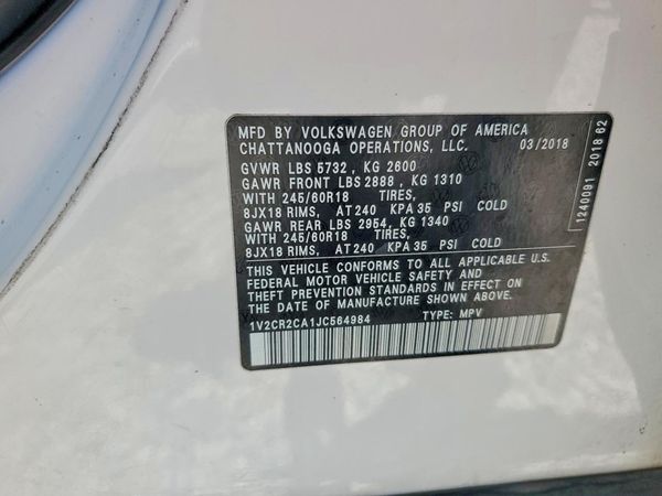 2018 VOLKSWAGEN ATLAS