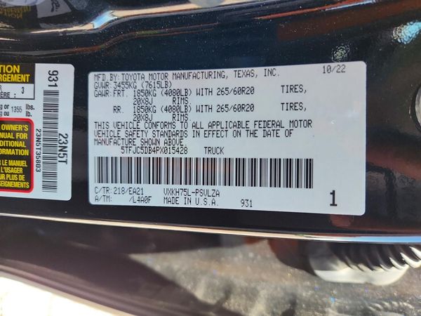 2023 TOYOTA TUNDRA Limited