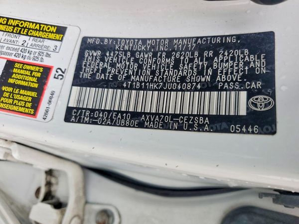 2018 TOYOTA CAMRY