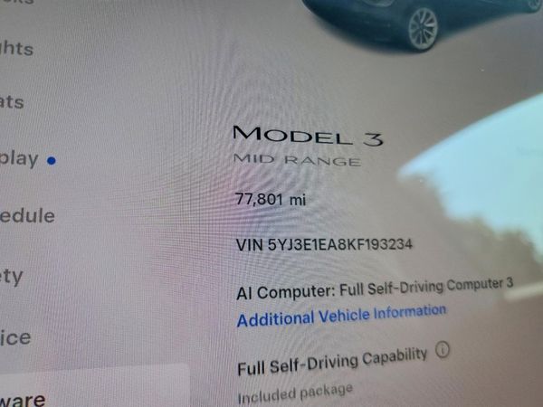 2019 TESLA MODEL 3